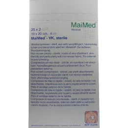 VLIESKOMPRESSEN 10x20 cm αποστειρωμένο, 25X2 τεμ