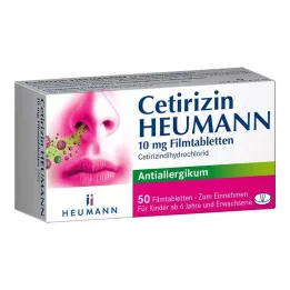 CETIRIZIN Heumann 10 mg επικαλυμμένα με λεπτό υμένιο δισκία, 50 τεμ