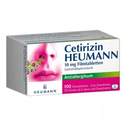 CETIRIZIN Heumann 10 mg επικαλυμμένα με λεπτό υμένιο δισκία, 100 τεμ