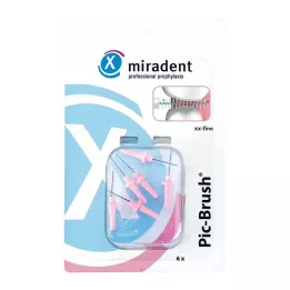 MIRADENT Ανταλλακτικό πινέλο Interd.Pic-Brush xx-fine pink, 6 τεμ