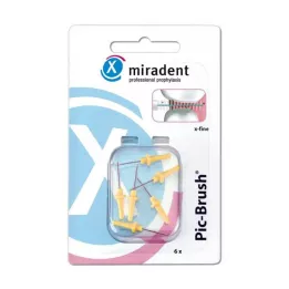 MIRADENT Ανταλλακτικό πινέλο Interd.Pic-Brush x-fine yellow, 6 τμχ