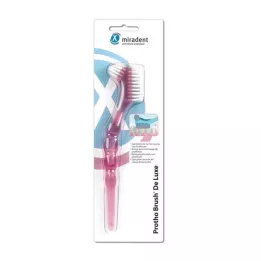 MIRADENT Βούρτσα οδοντοστοιχίας Protho Brush ροζ μεταφρ., 1 τεμ