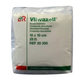 VLIWAZELL Απορροφητικές κομπρέσες μη αποστειρωμένες 10x10 cm, 25 τμχ