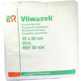VLIWAZELL Απορροφητικές κομπρέσες μη αποστειρωμένες 20x20 cm, 25 τεμ