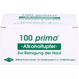 PRIMO Επιχρίσματα αλκοόλης, 100 τεμ