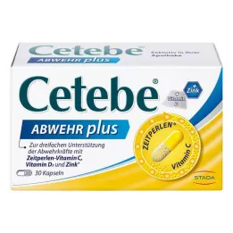 CETEBE ABWEHR συν Βιταμίνη C+Βιταμίνη D3+Ψευδάργυρος Καπάκια, 30 τεμ