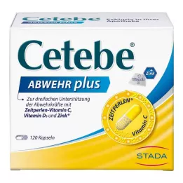 CETEBE ABWEHR συν βιταμίνη C+βιταμίνη D3+καπέλα ψευδάργυρου, 120 τεμ