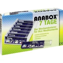 ANABOX εβδομαδιαίος διανομέας 7 ημερών μπλε, 1 τεμ
