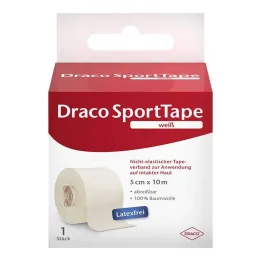 Επίδεσμος dracotape 10mx5cm λευκό, 1 τεμάχιο