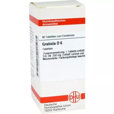 GRATIOLA D 6 ταμπλέτες, 80 τεμ