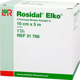 ROSIDAL Επίδεσμος κοντής ελαστικότητας Elko 10 cmx5 m, 2 τεμ