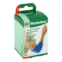 RATIOLINE επίδεσμος οξείας στερέωσης συνεκτικός 8 cmx4 m μπλε, 1 τεμ