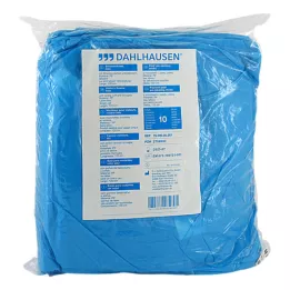 BESUCHERKITTEL με πλεκτές μανσέτες για δέσιμο 120x144 εκ. μπλε, 10 τεμάχια