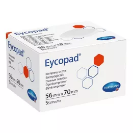 EYCOPAD Οφθαλμικές κομπρέσες 56x70 mm μη αποστειρωμένες, 5 τεμ