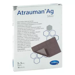 ATRAUMAN Αποστειρωμένες κομπρέσες Ag 5x5 cm, 10 τεμ