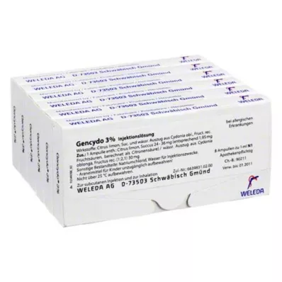GENCYDO 3% ενέσιμο διάλυμα, 48X1 ml GENCYDO 3% ενέσιμο διάλυμα, 48X1 ml