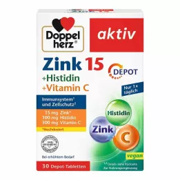 DOPPELHERZ Zinc+Histidine Depot Tablets ενεργά, 30 τεμ