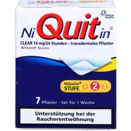 NIQUITIN Διαφανή διαδερμικά έμπλαστρα 14 mg, 7 τεμ