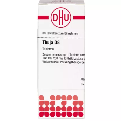 THUJA D 8 ταμπλέτες, 80 τεμ
