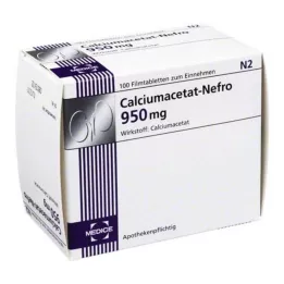CALCIUMACETAT NEFRO 950 mg επικαλυμμένα με λεπτό υμένιο δισκία, 100 τεμ