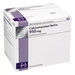 CALCIUMACETAT NEFRO 950 mg επικαλυμμένα με λεπτό υμένιο δισκία, 200 τεμ
