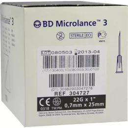 BD MICROLANCE Κάνουλα 22 G 1 0,7x25 mm, 100 τεμ