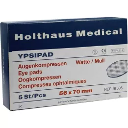 AUGENKOMPRESSEN Ypsipad 56x70 mm αποστειρωμένο, 5 τεμ