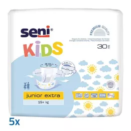 SENI Παιδικό Junior επιπλέον παντελόνι ακράτειας 16-30 κιλών, 5x30 τεμάχια