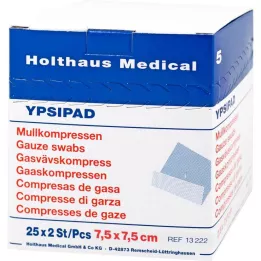 MULLKOMPRESSEN Ypsipad 7,5x7,5 cm αποστειρωμένο 8άρι, 25X2 τεμ