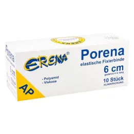 Porena ελαστική γάζα επίδεσμος 6cm χωρίς τσέλο λευκό, 10 τεμάχια