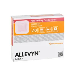 Επίδεσμος Allevyn Ag Gentle Border 7,5x7,5 cm, 10 τεμ