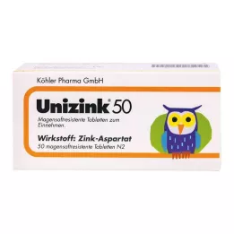 UNIZINK 50 γαστροανθεκτικά δισκία, 50 τεμ