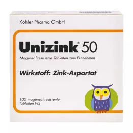UNIZINK 50 γαστροανθεκτικά δισκία, 100 τεμ