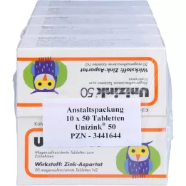 UNIZINK 50 γαστροανθεκτικά δισκία, 10Χ50 τεμ