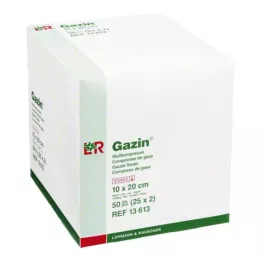 GAZIN Γάζα κομ. 10x20 cm αποστειρωμένη 8 στρώσεις, 25X2 τεμ