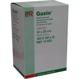 GAZIN Γάζα κομ. 10x20 cm αποστειρωμένη 8 στρώσεις, 50X2 τεμ