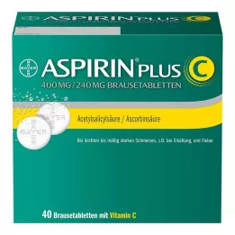 ASPIRIN plus C αναβράζοντα δισκία, 40 τεμ