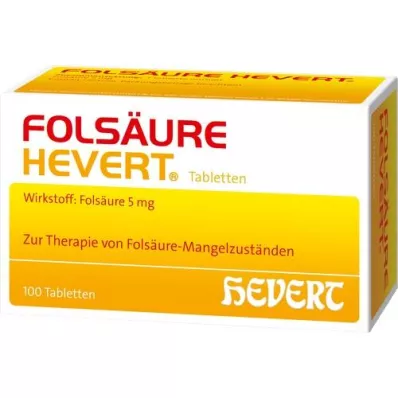 FOLSÄURE HEVERT Ταμπλέτες, 100 τεμ FOLSÄURE HEVERT Ταμπλέτες, 100 τεμ