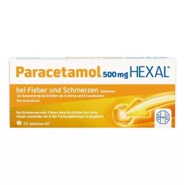 PARACETAMOL 500 mg HEXAL για πυρετό και πόνο δισκία, 20 τεμ