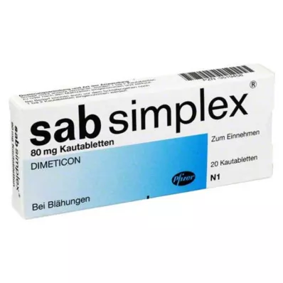 SAB μασώμενα δισκία simplex, 20 τεμ SAB μασώμενα δισκία simplex, 20 τεμ