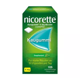 NICORETTE 4 mg τσίχλα φρέσκιας μέντας, 105 τεμάχια