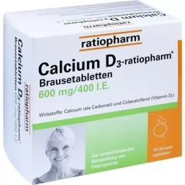 CALCIUM Αναβράζοντα δισκία D3-ratiopharm, 40 τεμ