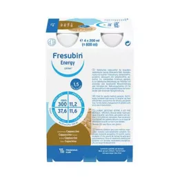 FRESUBIN ENERGY DRINK Μπουκάλι πόσιμου καπουτσίνο, 4Χ200 ml