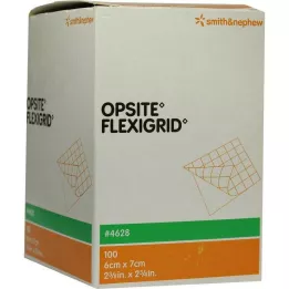 OPSITE Επίδεσμος τραυμάτων Flexigrid transp. 6x7 cm αποστειρωμένος, 100 τεμ