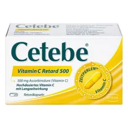 CETEBE Κάψουλες παρατεταμένης αποδέσμευσης βιταμίνης C 500 mg, 180 τεμ
