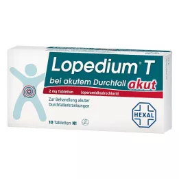 LOPEDIUM T acute για οξεία διάρροια δισκία, 10 τεμ