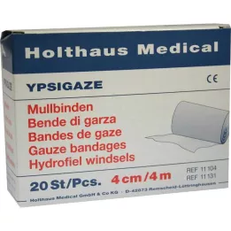 YPSIGAZE Επίδεσμος γάζας 4 cmx4 m, 20 τεμ