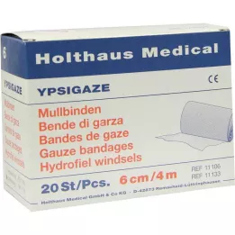 YPSIGAZE Επίδεσμος γάζας 6 cmx4 m, 20 τεμ
