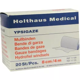 YPSIGAZE Επίδεσμος γάζας 8 cmx4 m, 20 τεμ