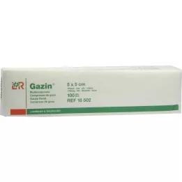 GAZIN Γάζα 5x5 εκ. μη αποστειρωμένη 16πλάσια λειτουργία, 100 τεμ